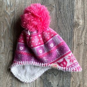 The North Face Pink Patterned infant Hat 0-6 months